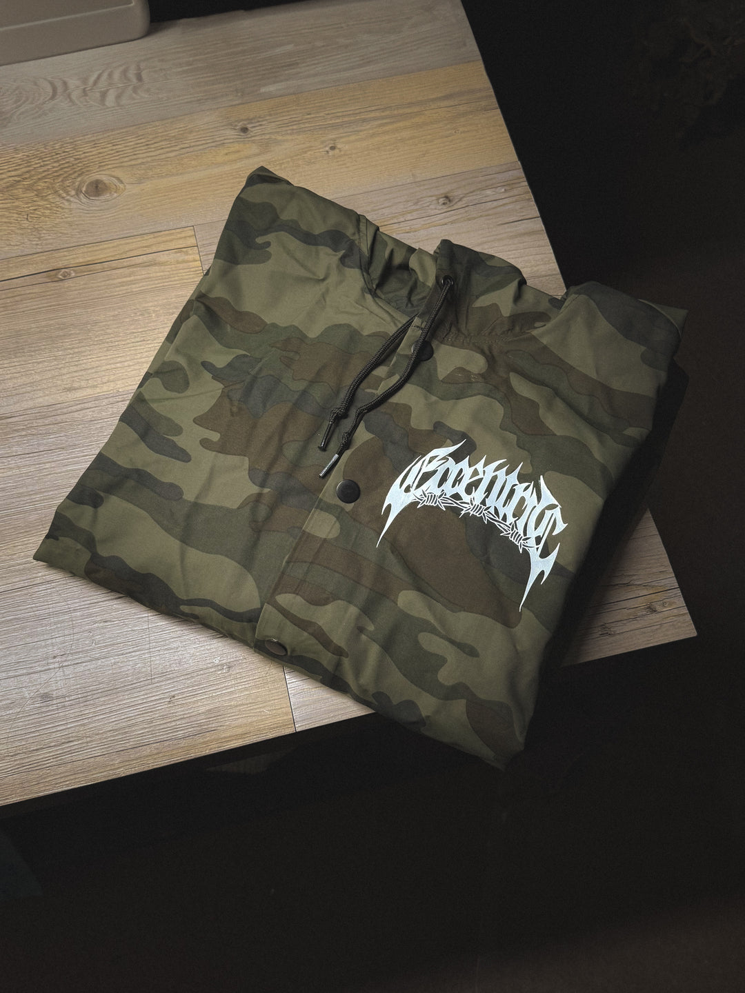 アウターその他 STIGMA Wind Breaker Oversized Zipup Hoodie Camouflage 24STHZ White St. Benedict Catholic Camouflage Unisex Zipper Hoodie